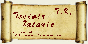 Tešimir Katanić vizit kartica